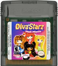 Cartridge artwork for Diva Starz: Mall Mania on the Nintendo Game Boy Color.