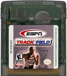 Cartridge artwork for ESPN International Track & Field on the Nintendo Game Boy Color.