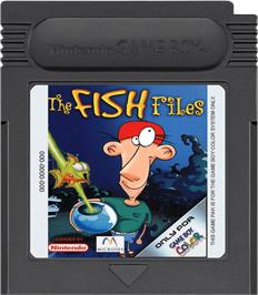 Cartridge artwork for Fish Files on the Nintendo Game Boy Color.