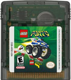 Cartridge artwork for LEGO Stunt Rally on the Nintendo Game Boy Color.