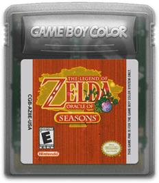 Cartridge artwork for Legend of Zelda: Oracle of Seasons on the Nintendo Game Boy Color.