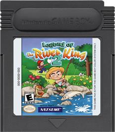 Cartridge artwork for Legend of the River King 2 on the Nintendo Game Boy Color.