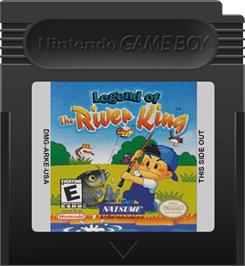 Cartridge artwork for Legend of the River King GB on the Nintendo Game Boy Color.