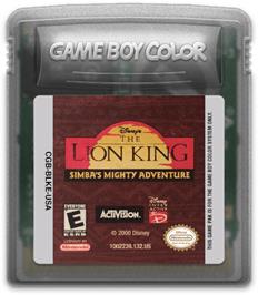 Cartridge artwork for Lion King: Simba's Mighty Adventure on the Nintendo Game Boy Color.