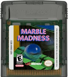 Cartridge artwork for Marble Madness on the Nintendo Game Boy Color.