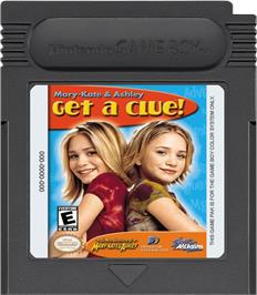 Cartridge artwork for Mary-Kate and Ashley: Get a Clue on the Nintendo Game Boy Color.