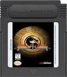 Cartridge artwork for Mortal Kombat 4 on the Nintendo Game Boy Color.