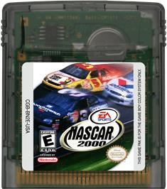 Cartridge artwork for NASCAR 2000 on the Nintendo Game Boy Color.
