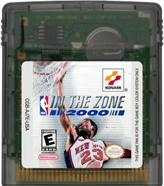 Cartridge artwork for NBA in the Zone 2000 on the Nintendo Game Boy Color.