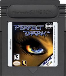 Cartridge artwork for Perfect Dark on the Nintendo Game Boy Color.
