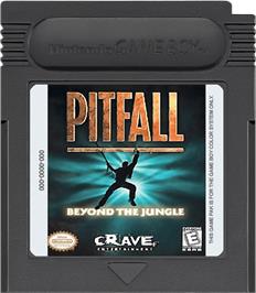 Cartridge artwork for Pitfall - Beyond the Jungle on the Nintendo Game Boy Color.