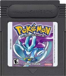 Cartridge artwork for Pokemon: Crystal Version on the Nintendo Game Boy Color.