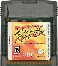 Cartridge artwork for Portal Runner on the Nintendo Game Boy Color.
