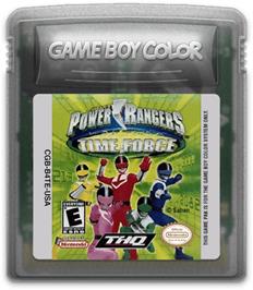 Cartridge artwork for Power Rangers: Time Force on the Nintendo Game Boy Color.