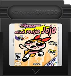 Cartridge artwork for Powerpuff Girls: Bad Mojo Jojo on the Nintendo Game Boy Color.