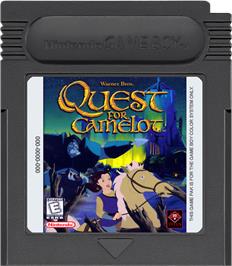 Cartridge artwork for Quest for Camelot on the Nintendo Game Boy Color.