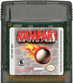 Cartridge artwork for Rampart on the Nintendo Game Boy Color.