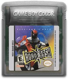 Cartridge artwork for Road Rash on the Nintendo Game Boy Color.
