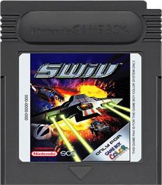 Cartridge artwork for SWiV on the Nintendo Game Boy Color.