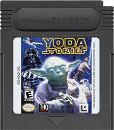 Cartridge artwork for Star Wars: Yoda Stories on the Nintendo Game Boy Color.