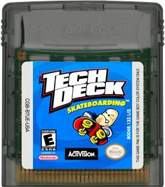 Cartridge artwork for Tech Deck Skateboarding on the Nintendo Game Boy Color.