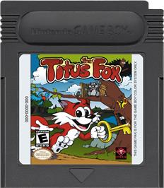 Cartridge artwork for Titus the Fox: To Marrakech and Back on the Nintendo Game Boy Color.