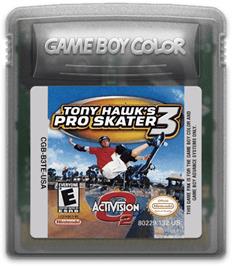 Cartridge artwork for Tony Hawk's Pro Skater 3 on the Nintendo Game Boy Color.