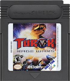 Cartridge artwork for Turok: Rage Wars on the Nintendo Game Boy Color.