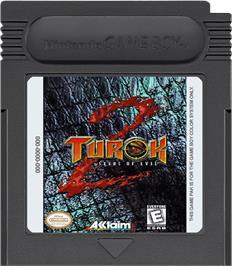 Cartridge artwork for Turok 2: Seeds of Evil on the Nintendo Game Boy Color.