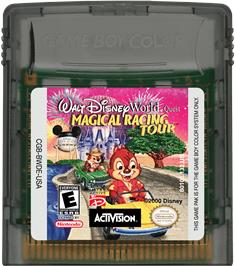 Cartridge artwork for Walt Disney World Quest: Magical Racing Tour on the Nintendo Game Boy Color.