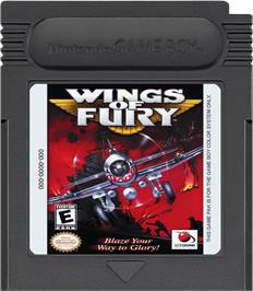 Cartridge artwork for Wings of Fury on the Nintendo Game Boy Color.