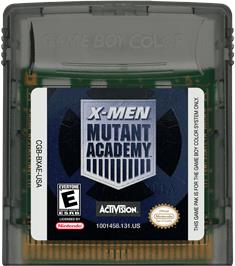 Cartridge artwork for X-Men: Mutant Academy on the Nintendo Game Boy Color.