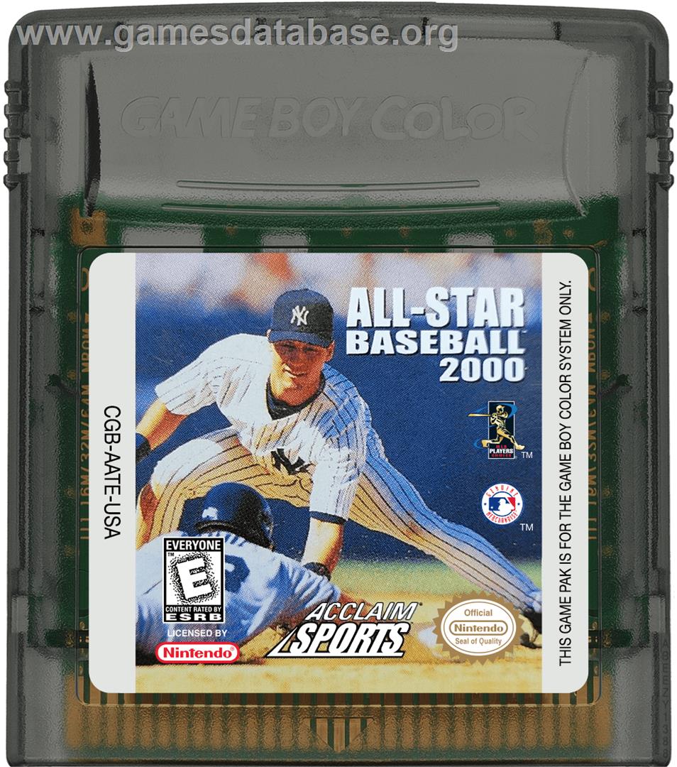 All-Star Baseball 2000 - Nintendo Game Boy Color - Artwork - Cartridge