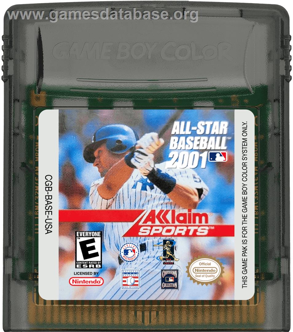 All-Star Baseball 2001 - Nintendo Game Boy Color - Artwork - Cartridge