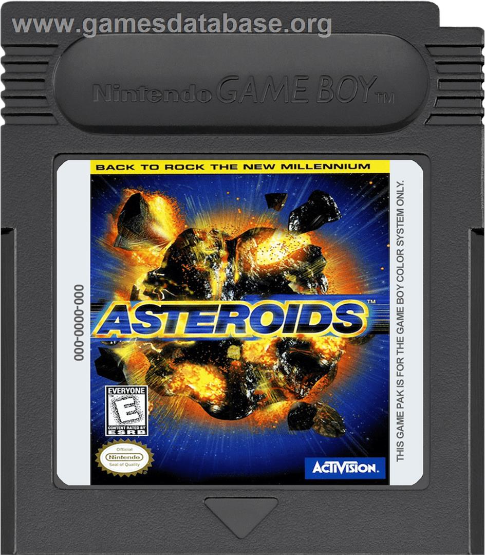 Asteroids - Nintendo Game Boy Color - Artwork - Cartridge