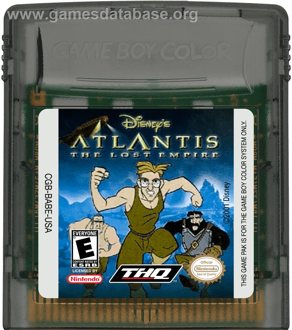Atlantis: The Lost Empire - Nintendo Game Boy Color - Artwork - Cartridge