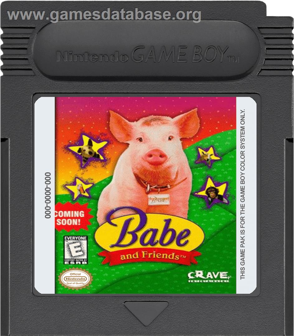 Babe and Friends - Nintendo Game Boy Color - Artwork - Cartridge