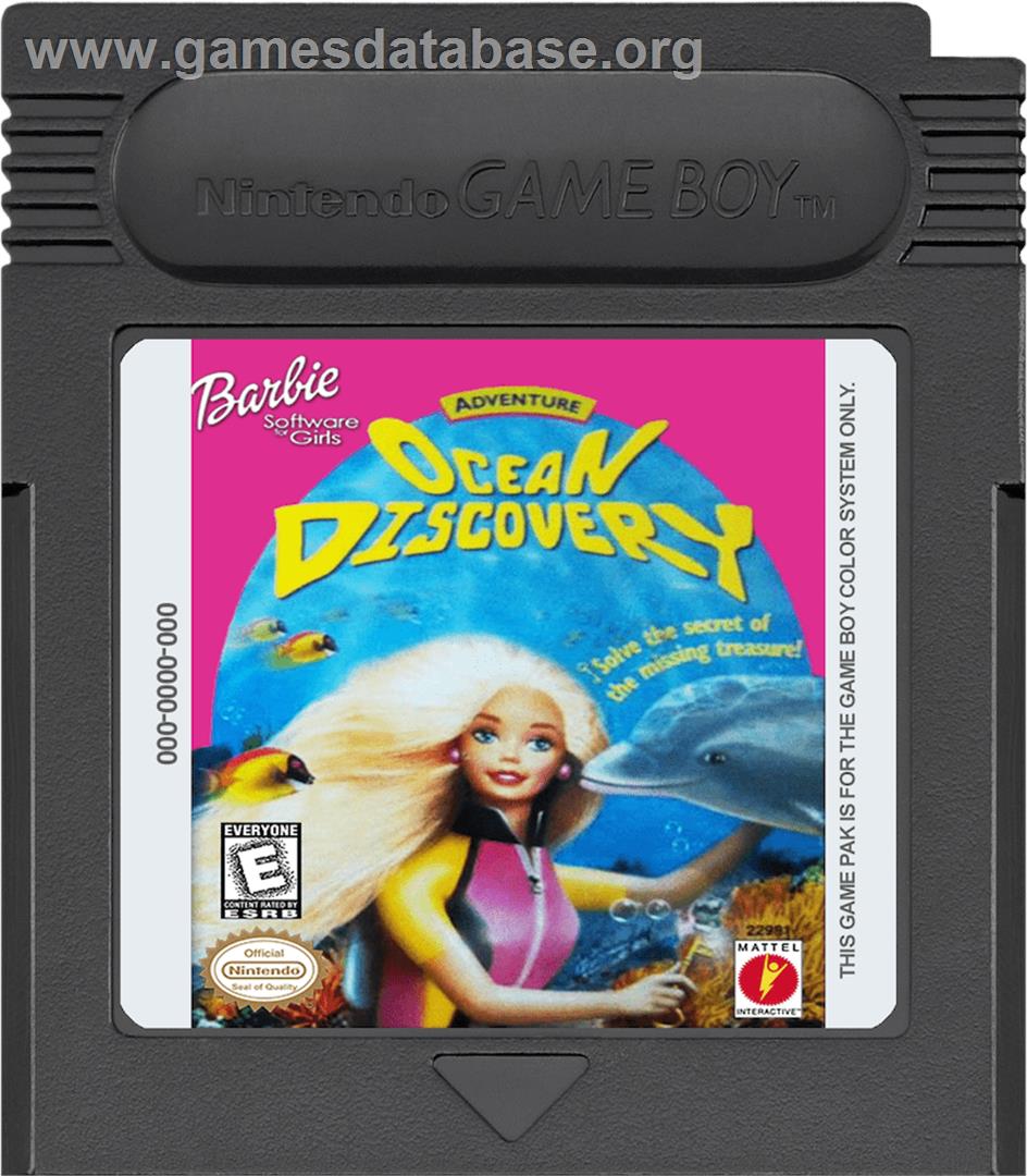 Barbie's Ocean Discovery - Nintendo Game Boy Color - Artwork - Cartridge