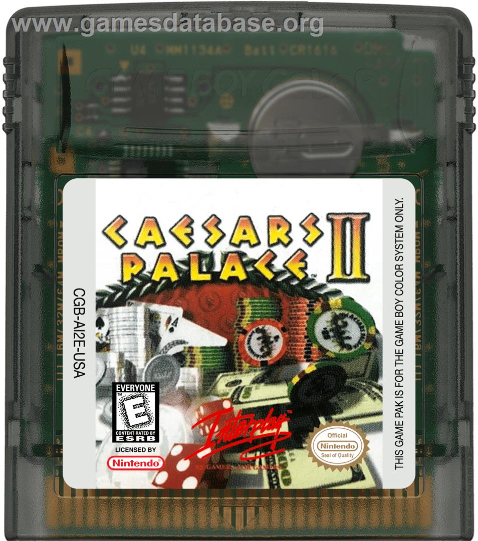 Caesars Palace II - Nintendo Game Boy Color - Artwork - Cartridge