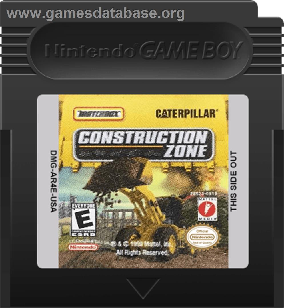 Caterpillar Construction Zone - Nintendo Game Boy Color - Artwork - Cartridge