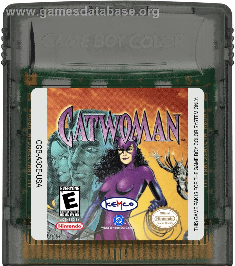 Catwoman - Nintendo Game Boy Color - Artwork - Cartridge