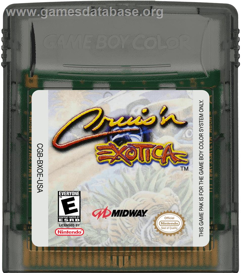 Cruis'n Exotica - Nintendo Game Boy Color - Artwork - Cartridge