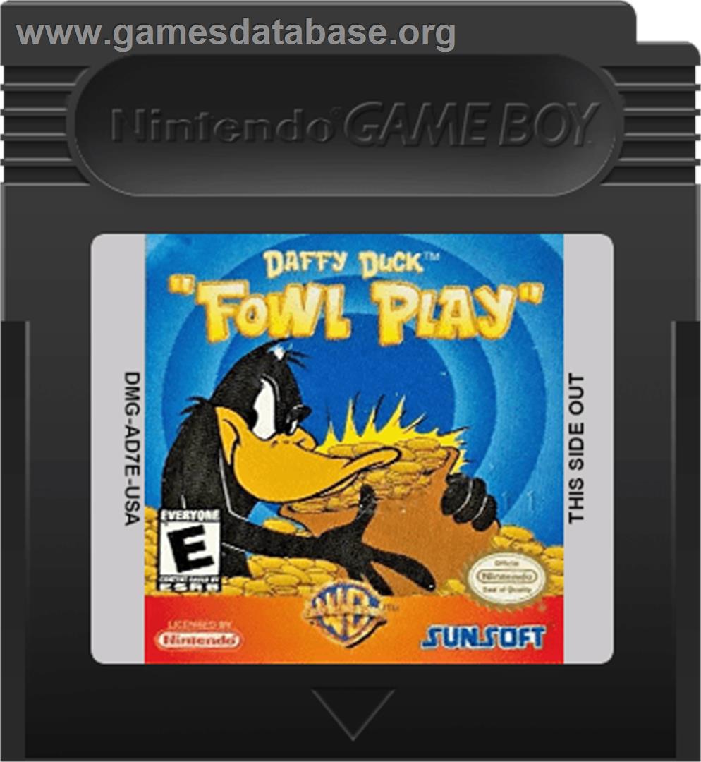 Daffy Duck: Fowl Play - Nintendo Game Boy Color - Artwork - Cartridge