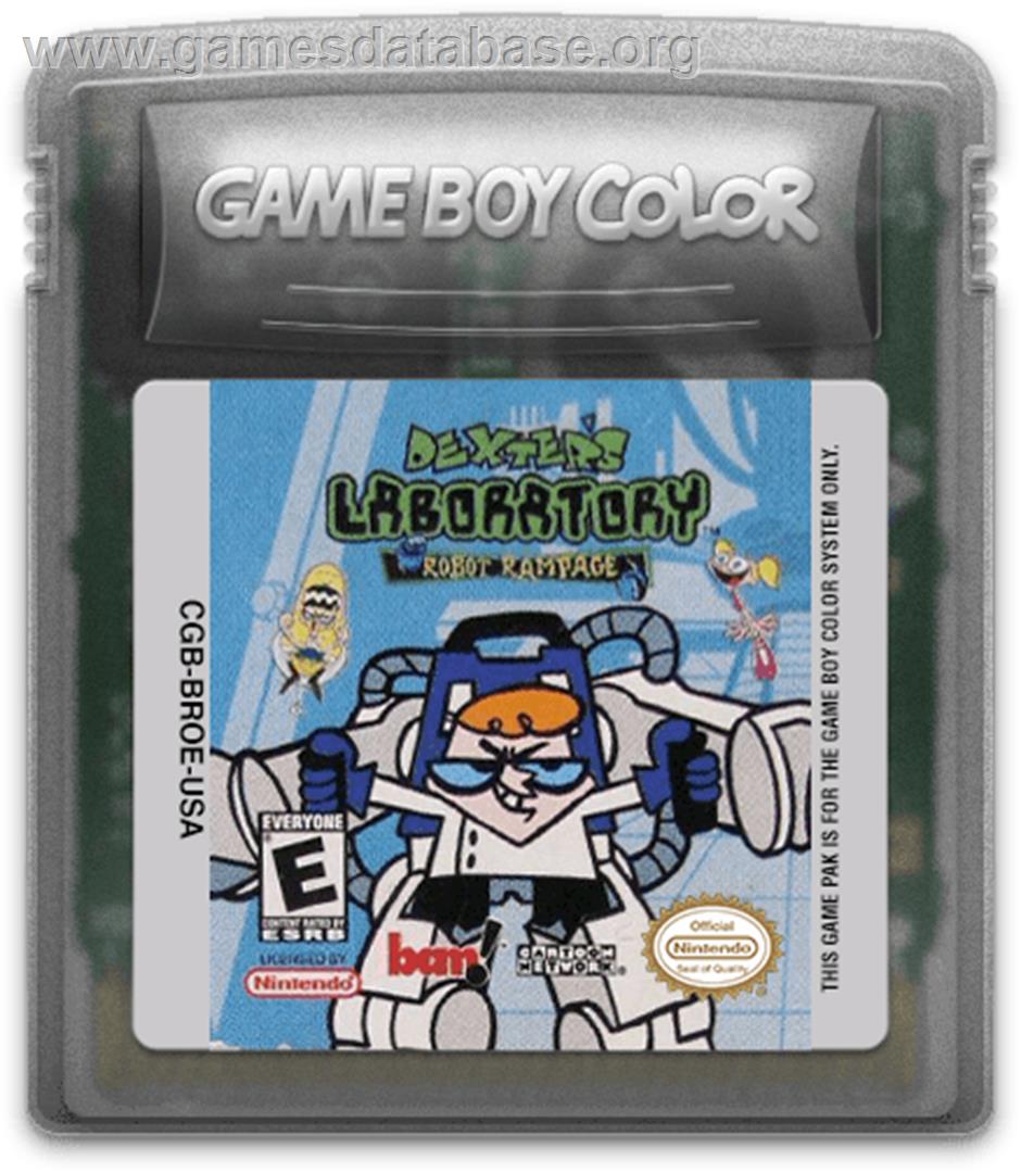 Dexter's Laboratory: Robot Rampage - Nintendo Game Boy Color - Artwork - Cartridge