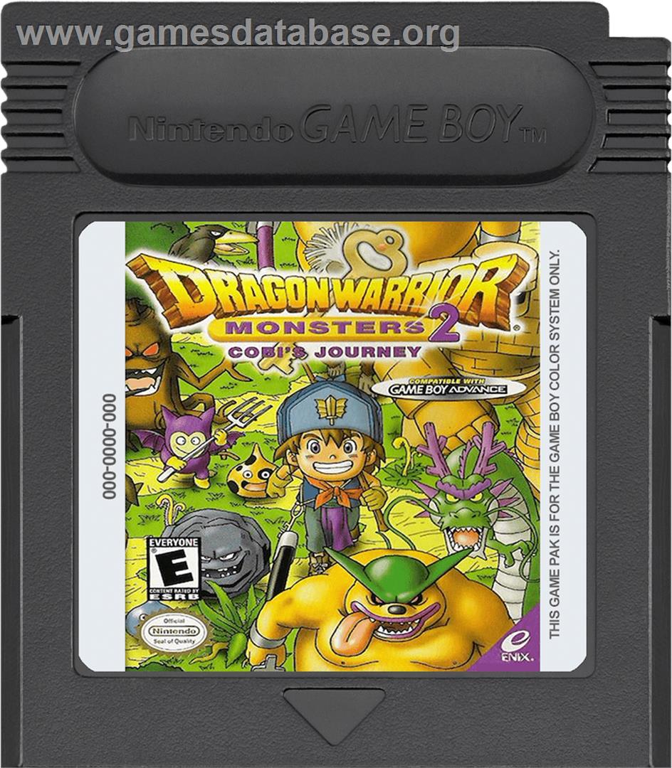 Dragon Warrior Monsters 2: Cobi's Journey - Nintendo Game Boy Color - Artwork - Cartridge