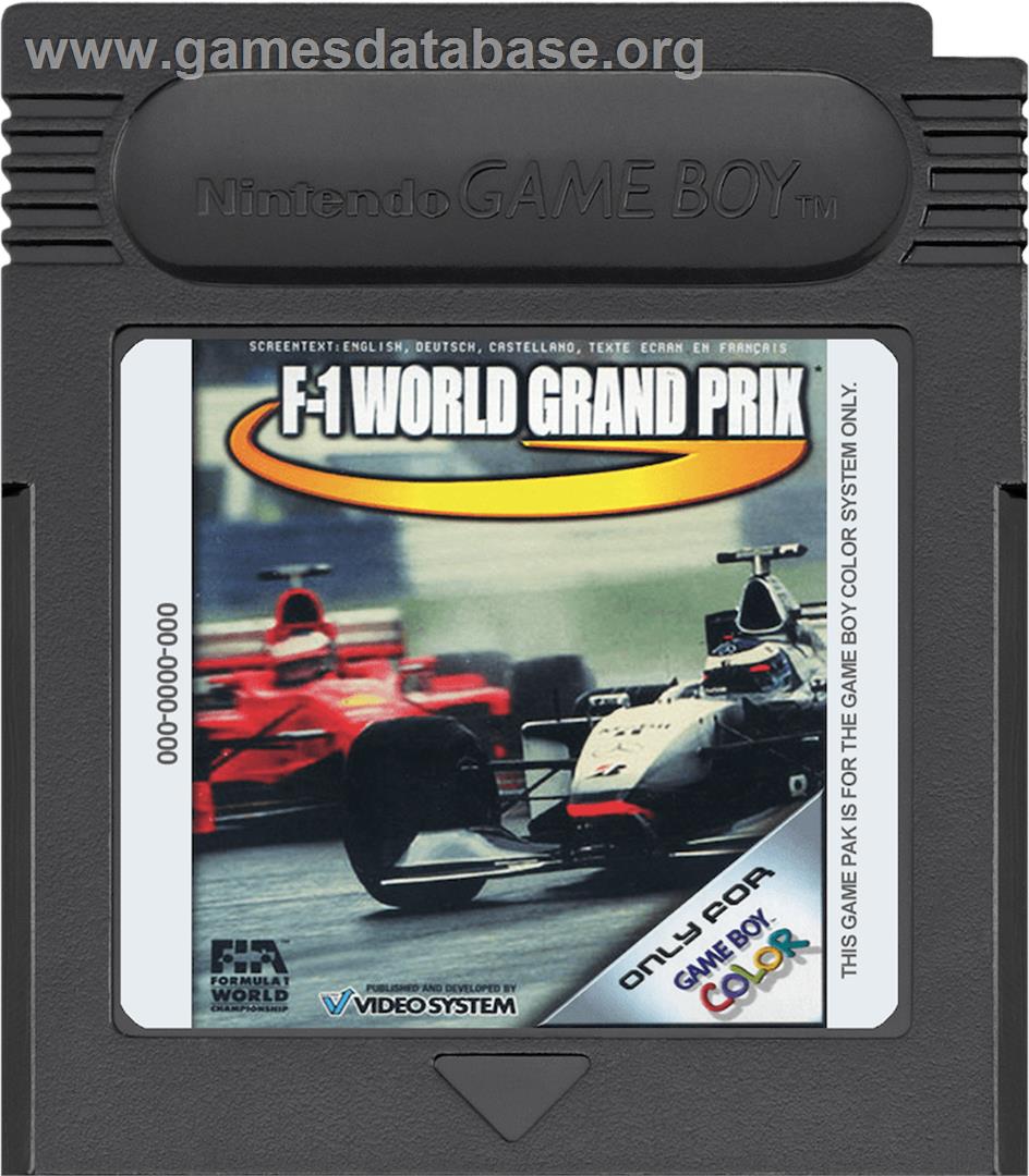 F-1 World Grand Prix - Nintendo Game Boy Color - Artwork - Cartridge