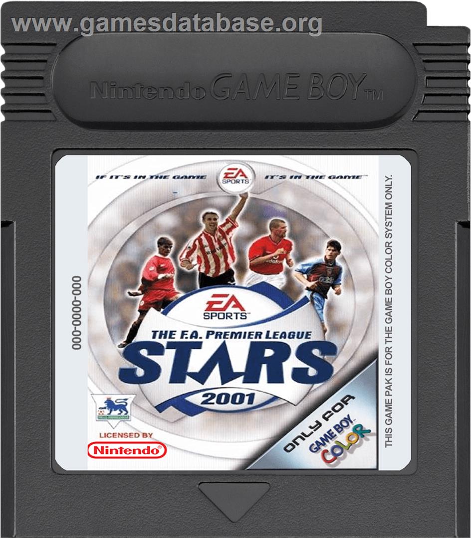 F.A. Premier League Stars 2001 - Nintendo Game Boy Color - Artwork - Cartridge
