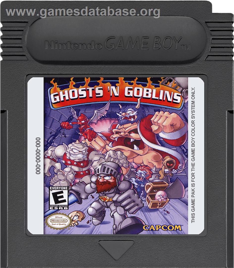 Ghosts'n Goblins - Nintendo Game Boy Color - Artwork - Cartridge