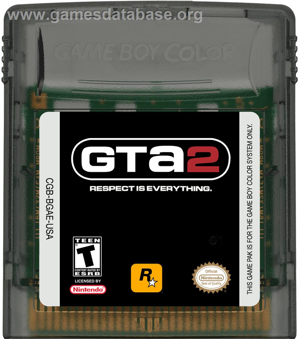 Grand Theft Auto 2 - Nintendo Game Boy Color - Artwork - Cartridge