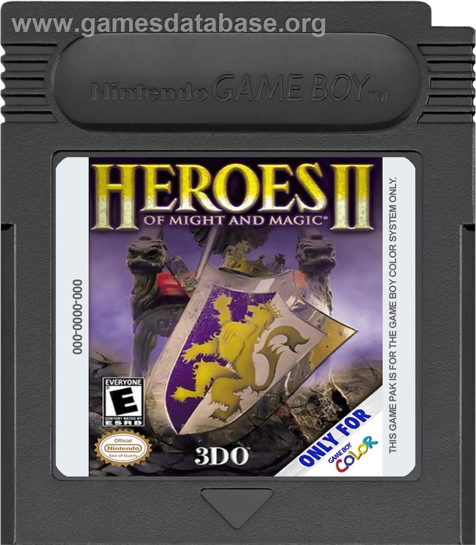 Heroes of Might and Magic 2 - Nintendo Game Boy Color - Artwork - Cartridge
